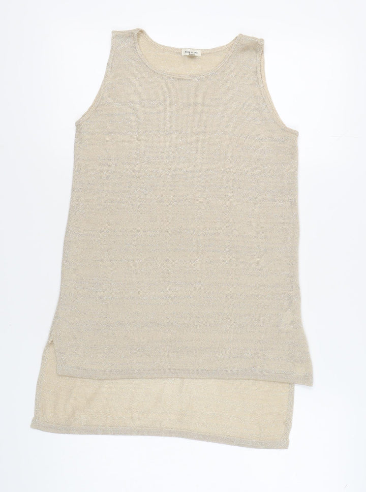 River Island Women's Beige Tank Top Size 10