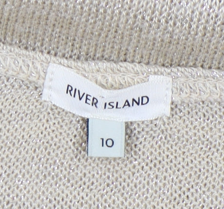 River Island Women's Beige Tank Top Size 10