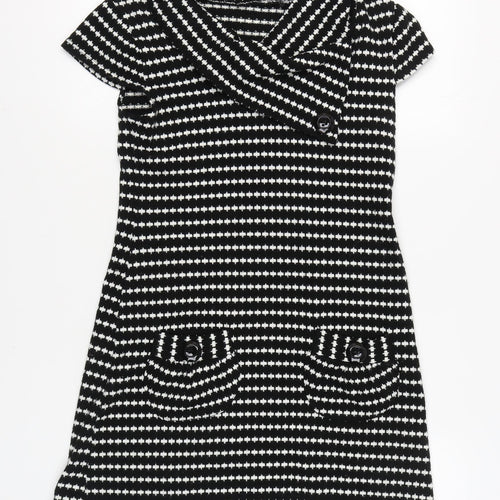 Quiz Women's Black & White Collared Dress Size 10
