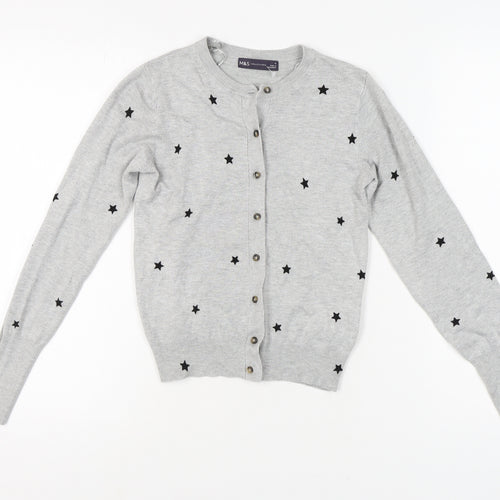 Marks and Spencer Women's Grey Cardigan Size 6