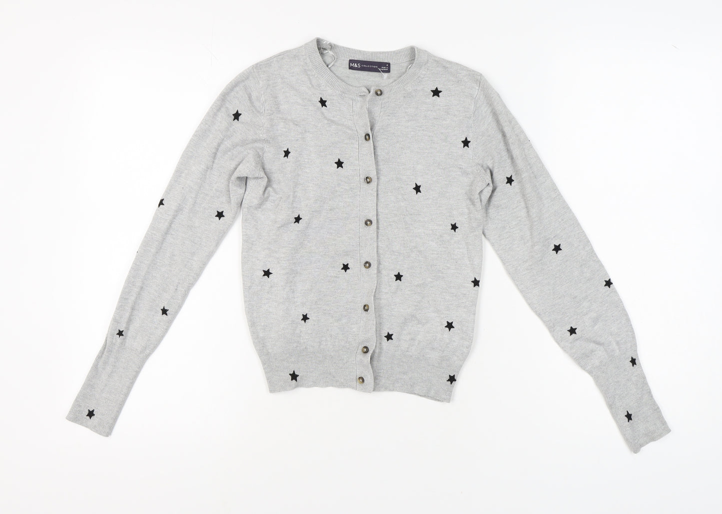 Marks and Spencer Women's Grey Cardigan Size 6