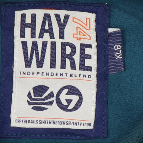 Haywire Boys Blue Pullover Hoodie - L, Logo Graphic
