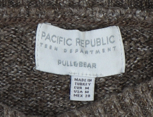 Pacific Republic Teen Brown Roll Neck Jumper Size 12