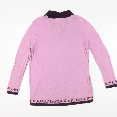 Country Casuals Women's Pink V-Neck Jumper, Size M