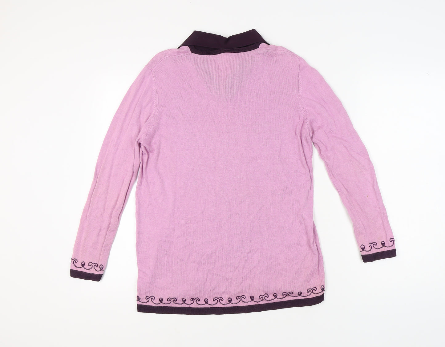 Country Casuals Women's Pink V-Neck Jumper, Size M