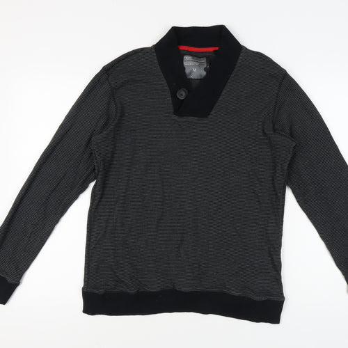 Next Men's Black Medium Striped Pullover Jumper