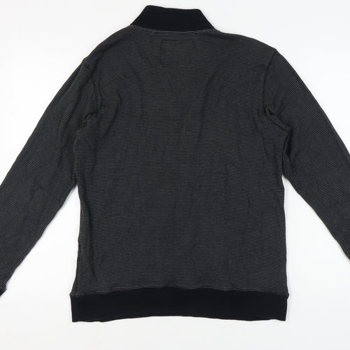 Next Men's Black Medium Striped Pullover Jumper