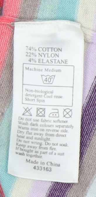 Monsoon Women's Multicoloured Striped Pullover Jumper Size 16