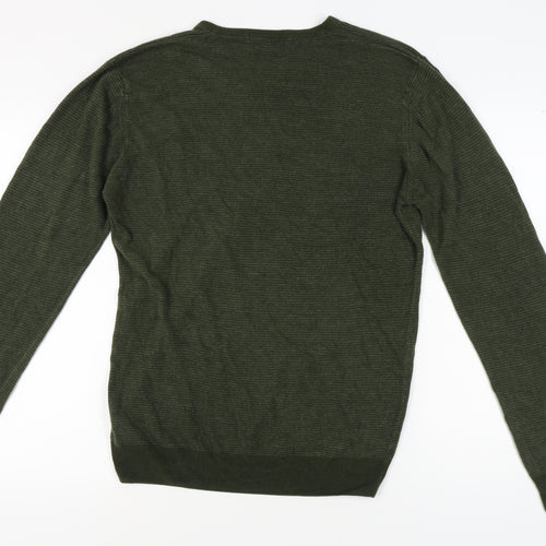 Marks and Spencer Green V-Neck Jumper Men L