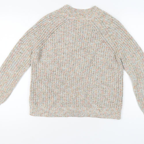 John Lewis Women's Multicoloured V-Neck Knit Jumper Size 10