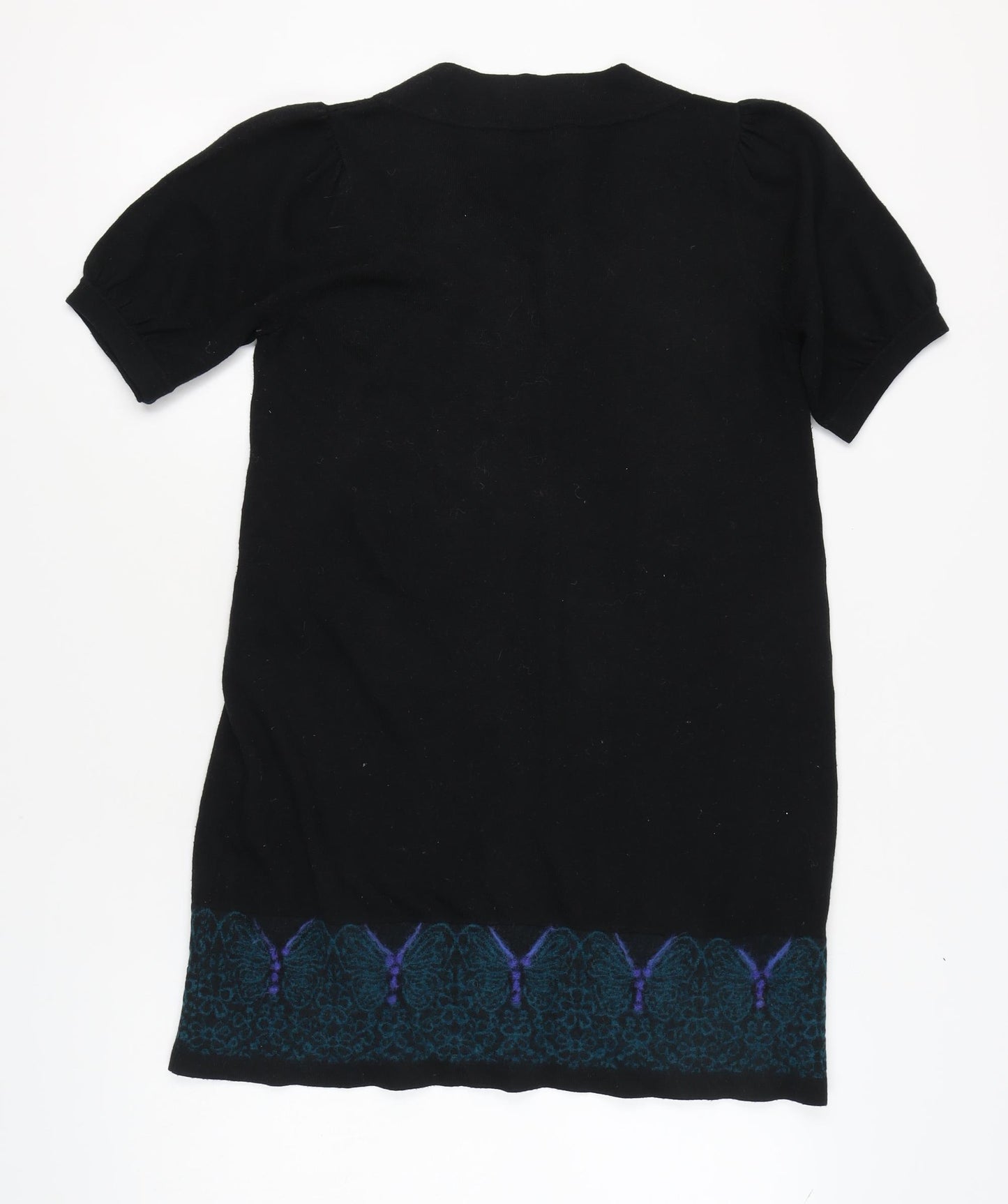 Derhy Women's Black Butterfly Shift Dress L
