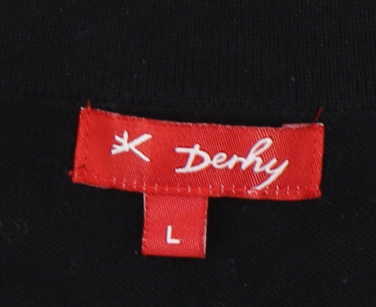Derhy Women's Black Butterfly Shift Dress L