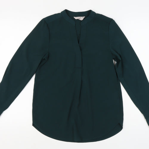 H&M Women's Green Size 4 Collared Blouse