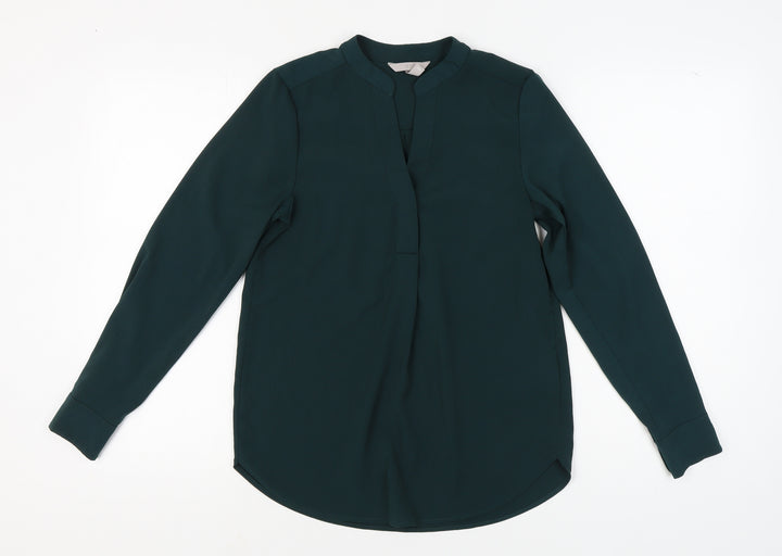 H&M Women's Green Size 4 Collared Blouse