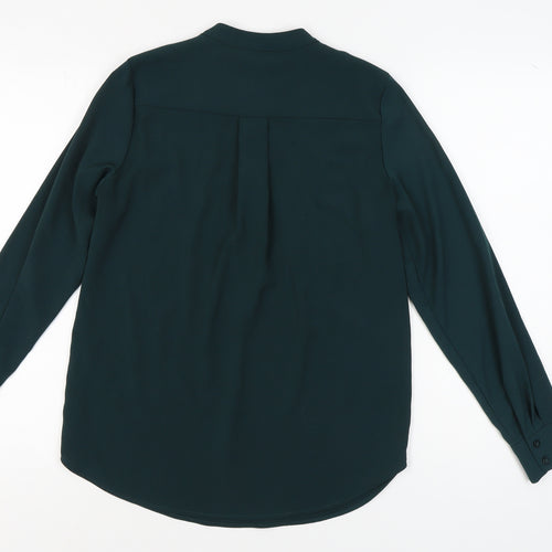 H&M Women's Green Size 4 Collared Blouse