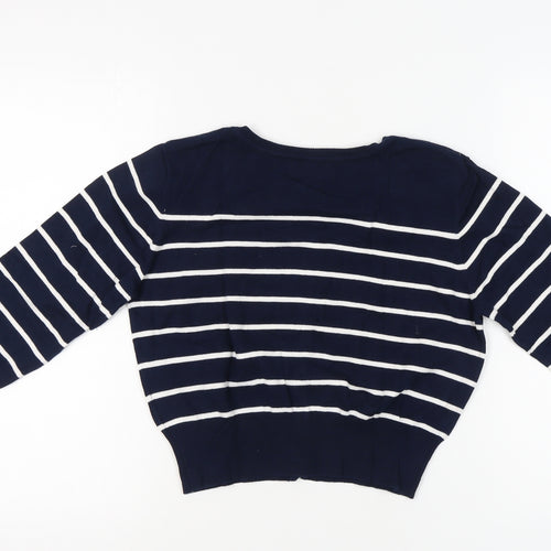 Vero Moda Women's Blue Striped Cardigan XL