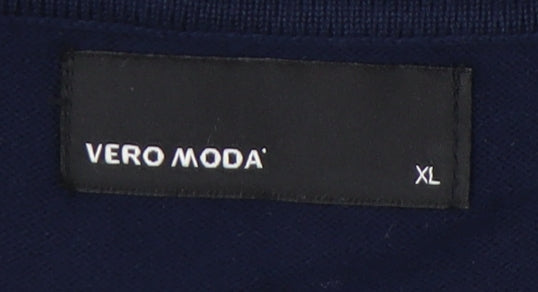 Vero Moda Women's Blue Striped Cardigan XL