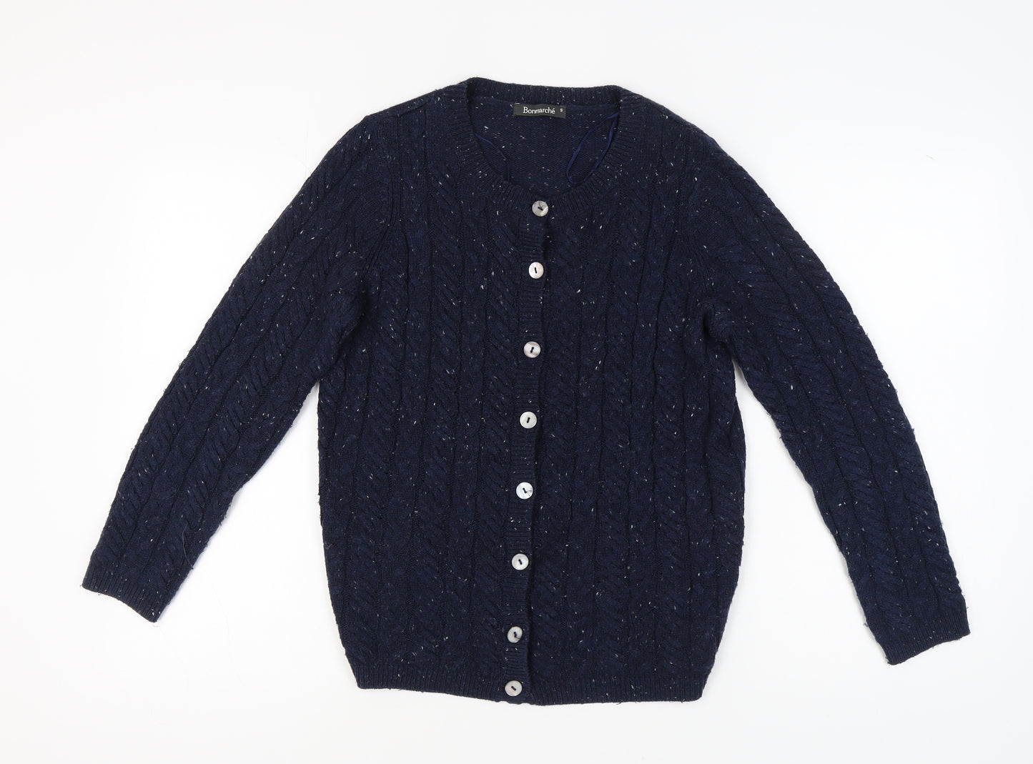 Bonmarché Women's Blue Knit Cardigan, Size 8