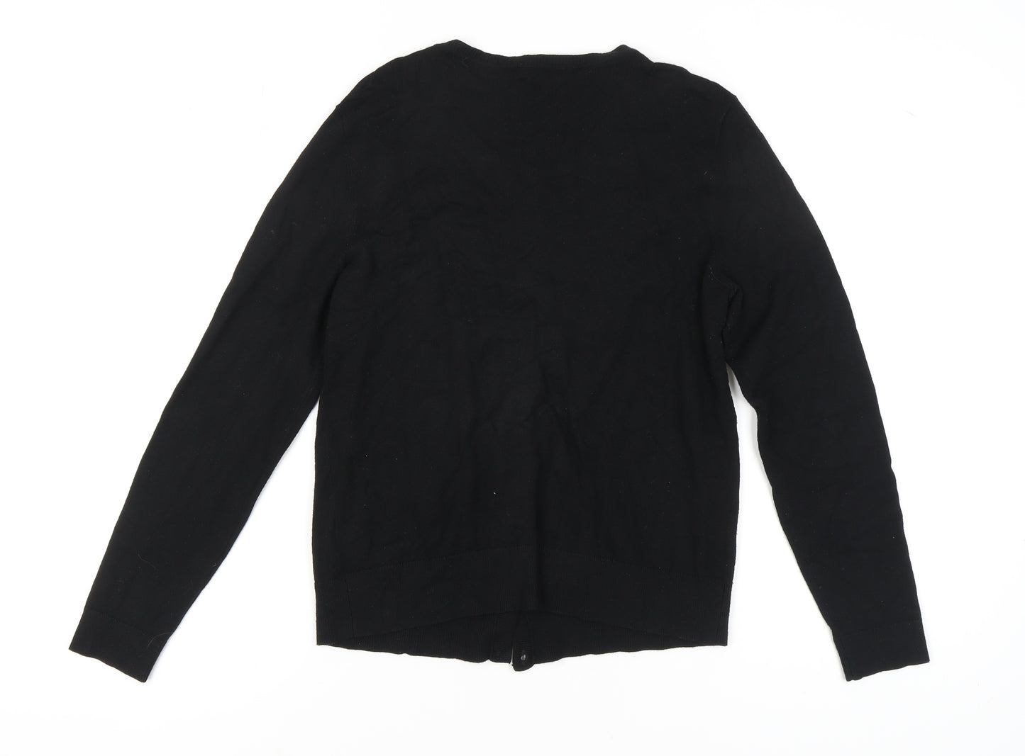 Jeanne Pierre Women's Black Beaded Cardigan L