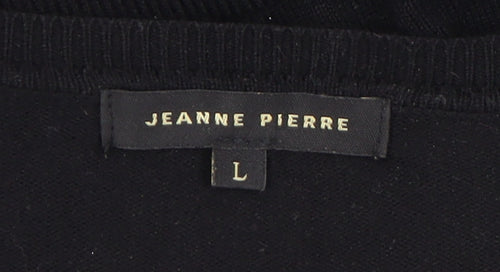 Jeanne Pierre Women's Black Beaded Cardigan L