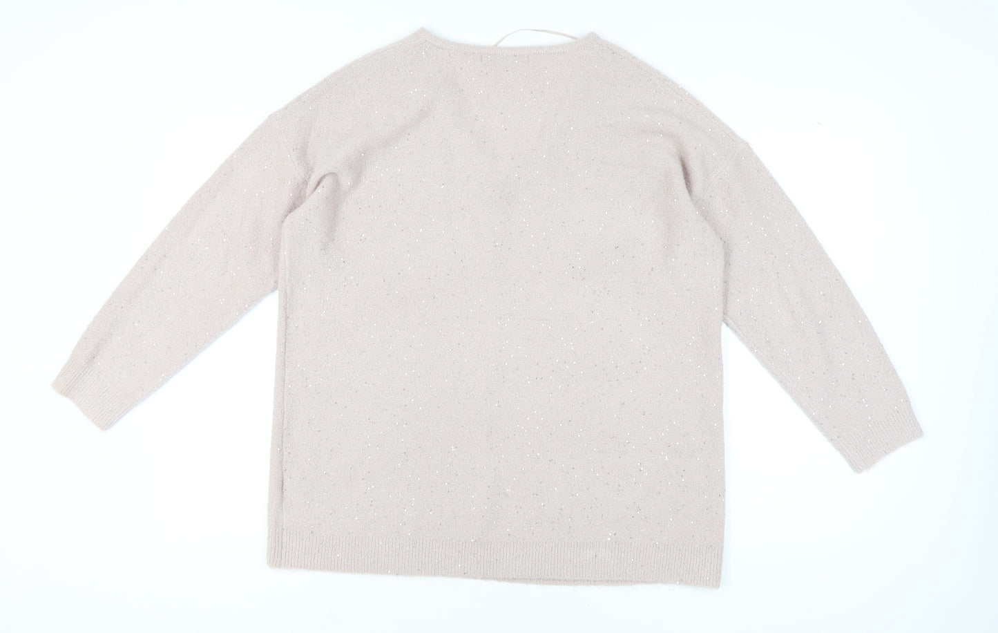 Evans Women's Pink V-Neck Pullover Jumper Size 18