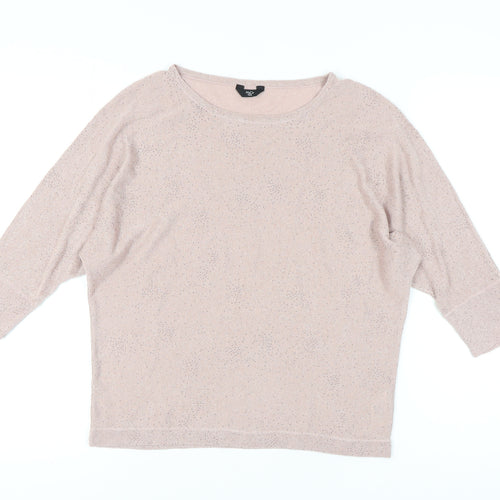 M&Co Women's Pink Petite Pullover Jumper Size 16