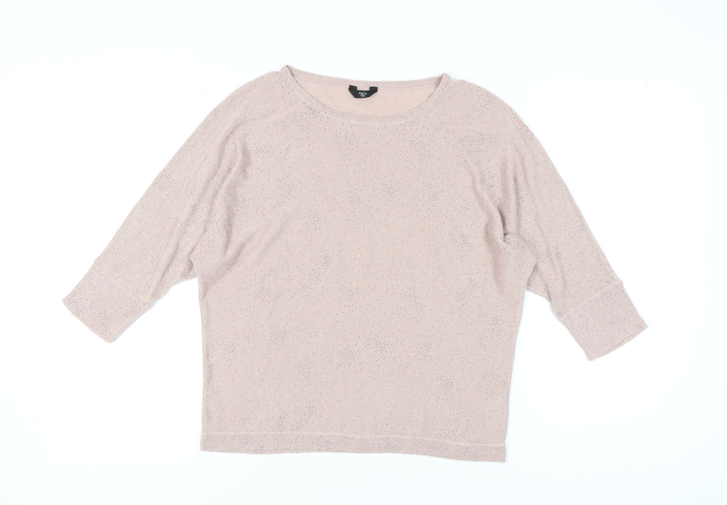 M&Co Women's Pink Petite Pullover Jumper Size 16