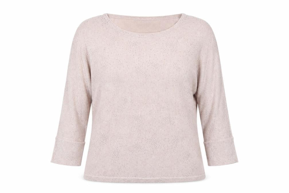 Front view of M&Co Women's Pink Petite jumper, size 16