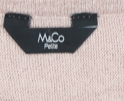 M&Co Women's Pink Petite Pullover Jumper Size 16