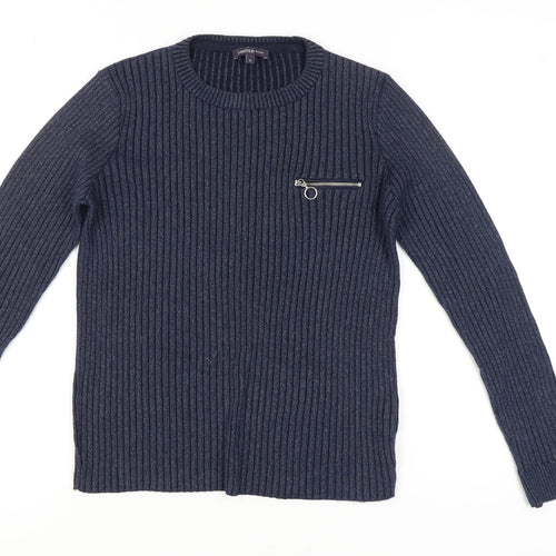 Limited Edition Women's Blue Crew Neck Jumper, Size 14