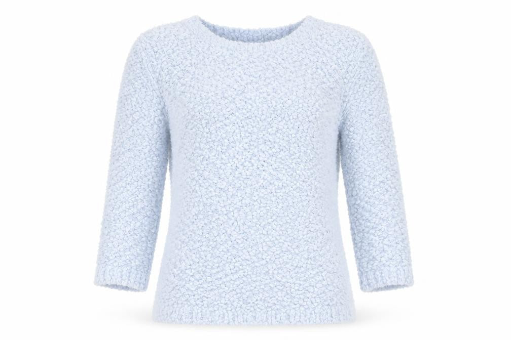 Front view of Bonmarché Women's Blue jumper, size S