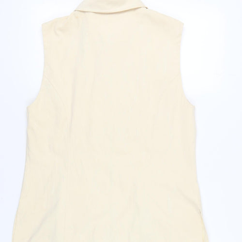 tru SPORTS Women's Beige Waistcoat, Size 12, Casual Style