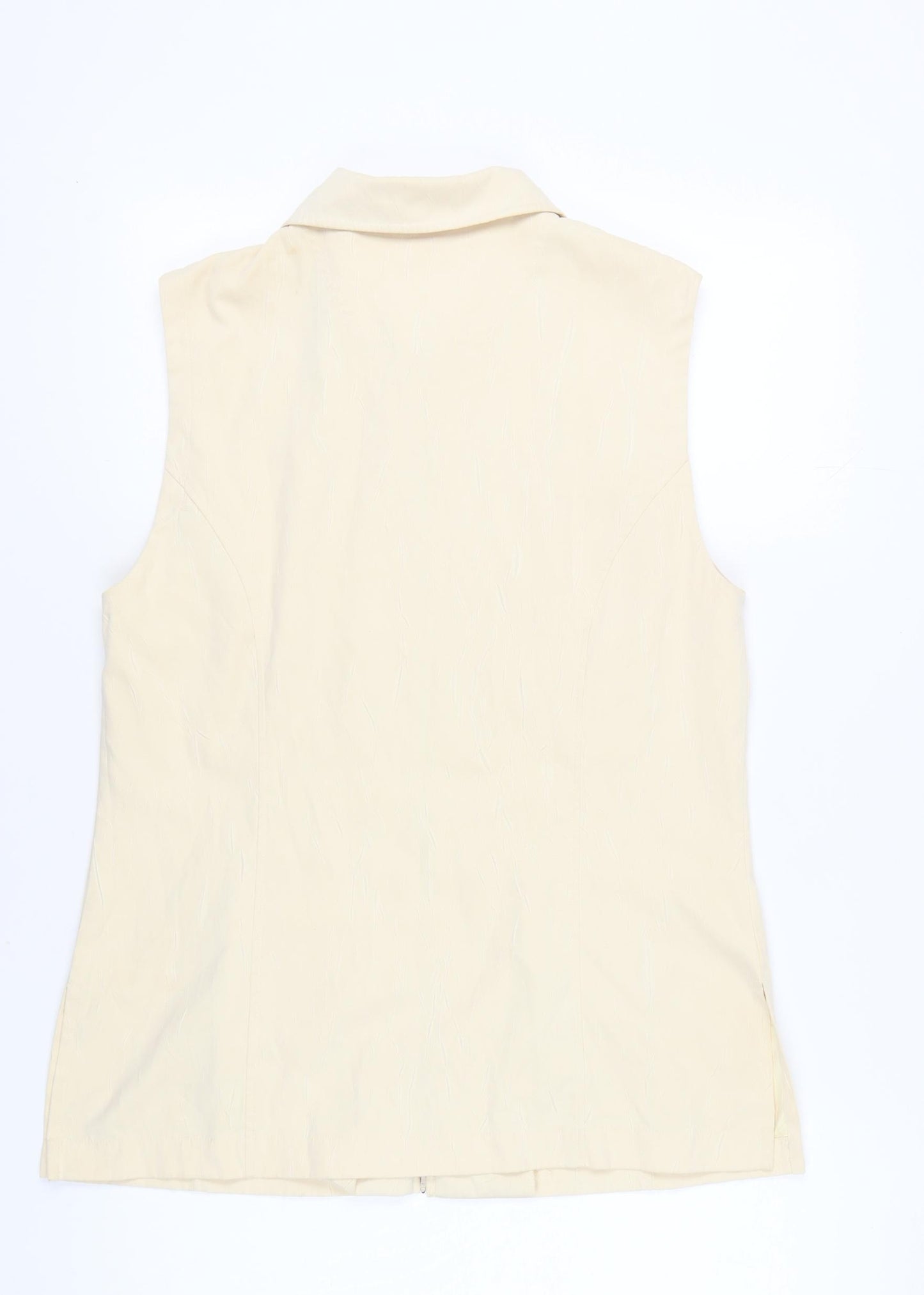 tru SPORTS Women's Beige Waistcoat, Size 12, Casual Style