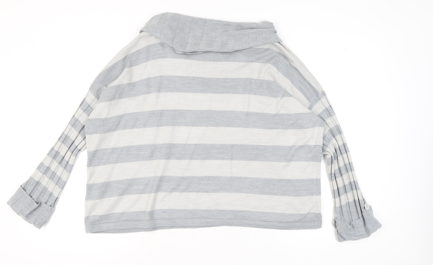 Per Una Women's Grey Striped Pullover Jumper