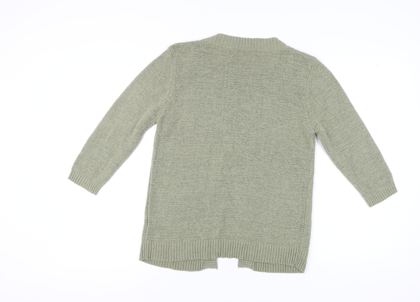 Alexara Women's Green Cardigan, M, V-Neck, 3/4 Sleeve