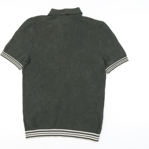 Marks and Spencer Men's Green Polo Shirt, Size S, Classic Style