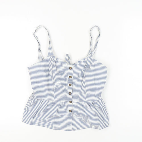 SOSO Women's Blue Striped Camisole Blouse Size 12