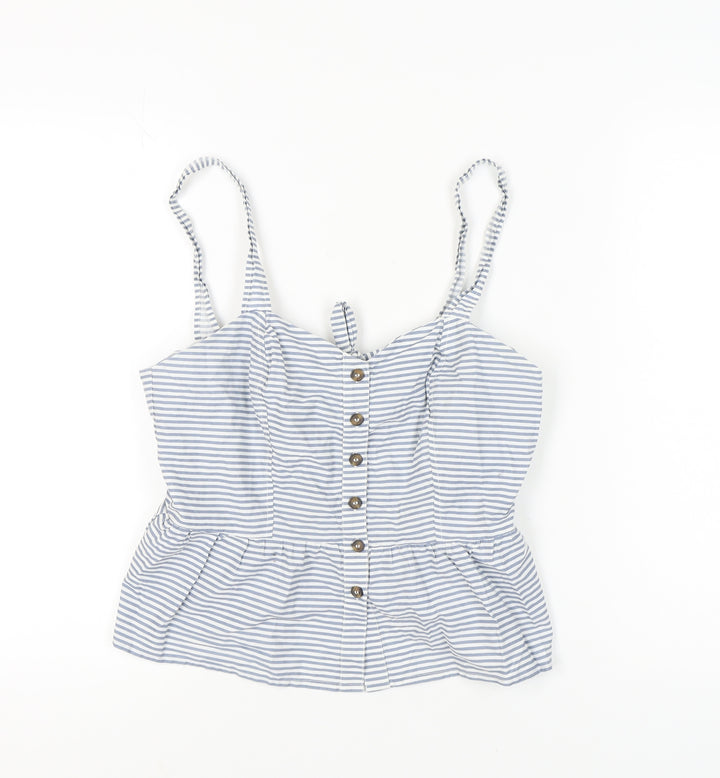 SOSO Women's Blue Striped Camisole Blouse Size 12