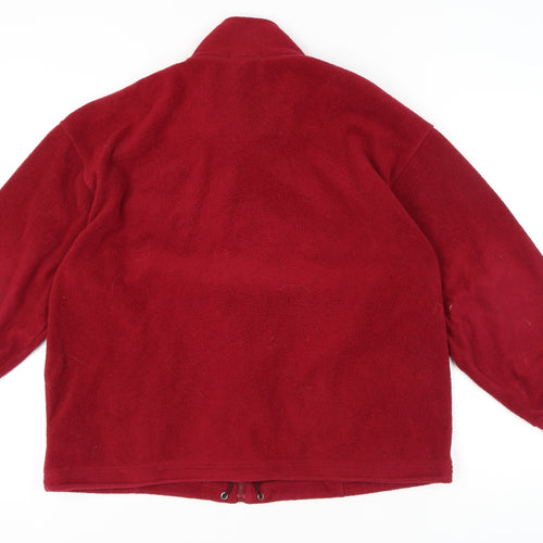 Marks and Spencer Women's Red Fleece Jacket, Size 14