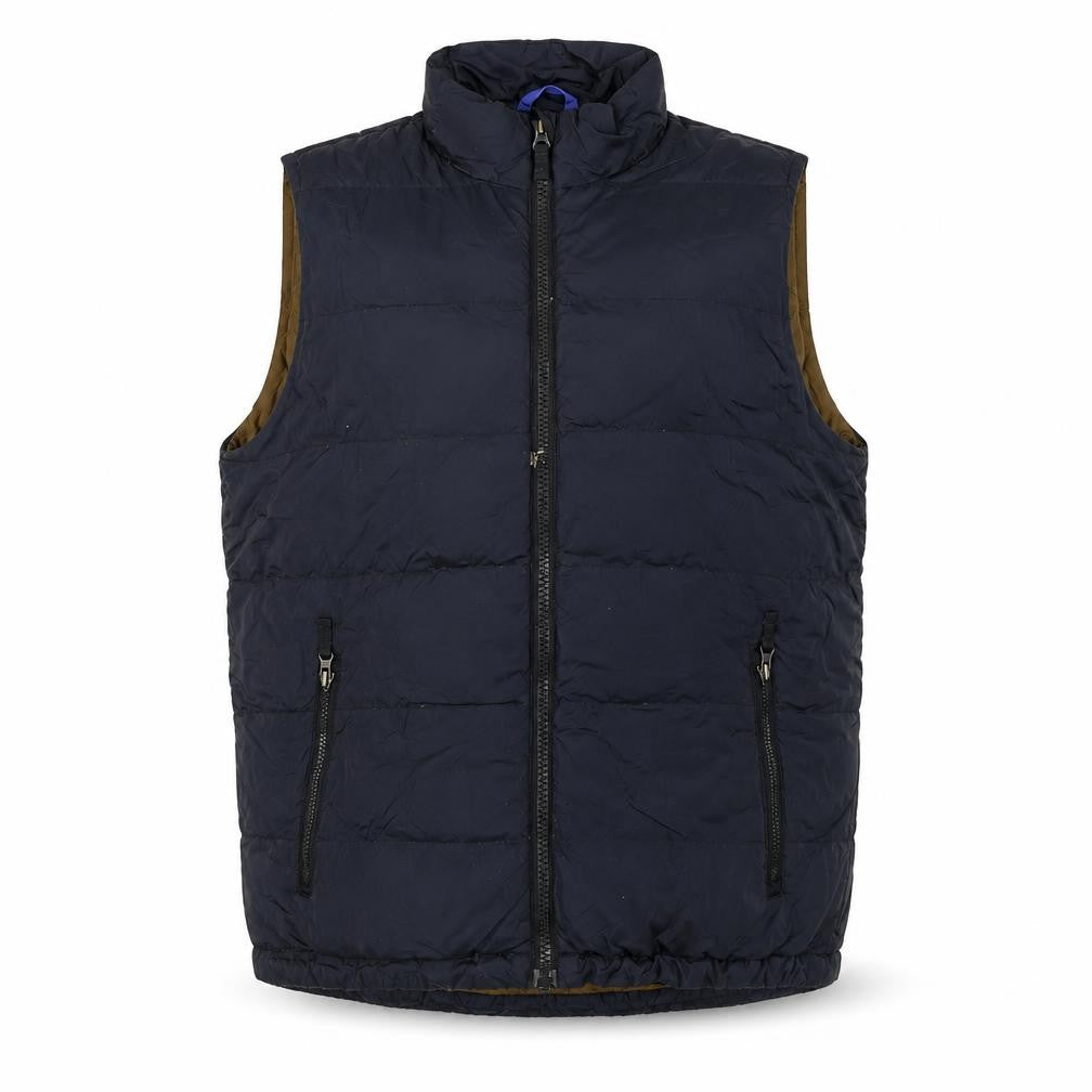 Front view of Lands' End Men's Black M Puffer Waistcoat