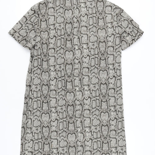 Zara Women Multicoloured Animal Print Shift Dress