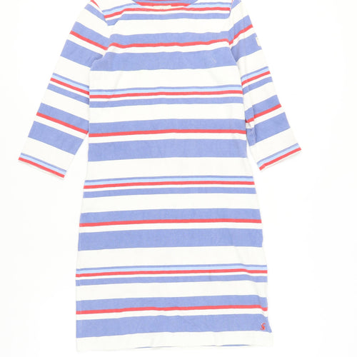 Joules Women's Striped Boat Neck Dress, Blue, Size 8