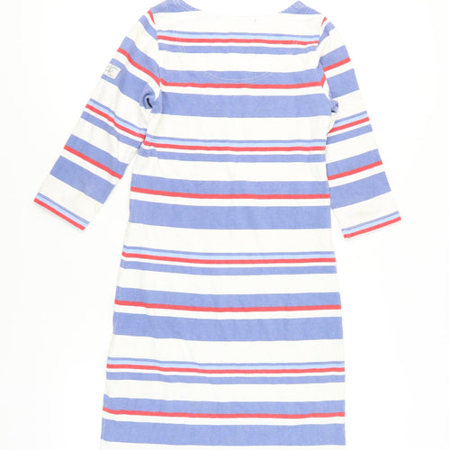 Joules Women's Striped Boat Neck Dress, Blue, Size 8