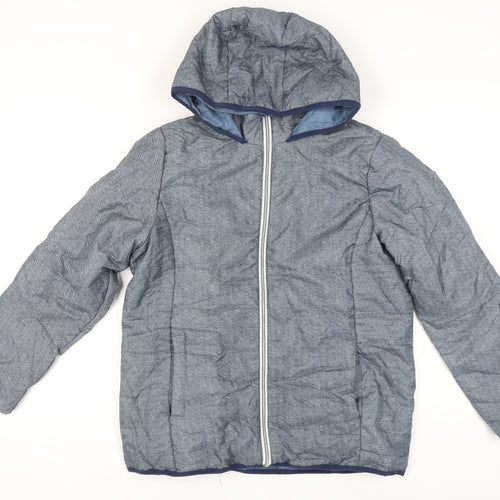 Nathalie Andersen Women's Blue Hooded Jacket, S, Casual