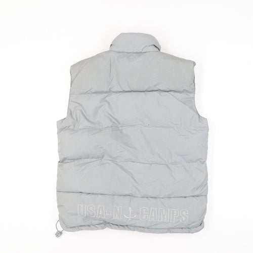 Camps Boys Grey Puffer Jacket Size 14Y Nautical Theme