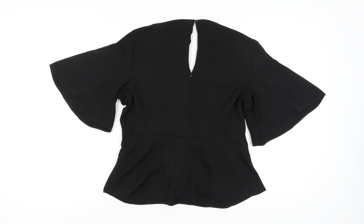 AD LIB Black Women's Wrap Blouse, Size 10