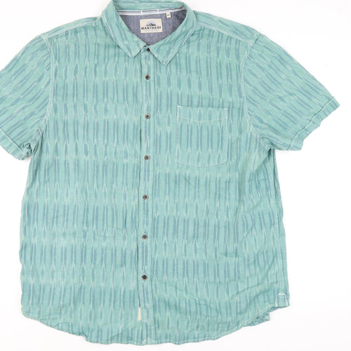 Mantaray Men's Blue 2XL Casual Button-Up Shirt