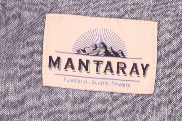Mantaray Men's Blue 2XL Casual Button-Up Shirt