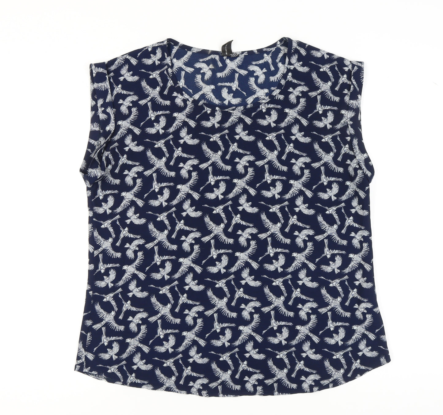 Izabel London Women's Blue Bird Blouse Size 16
