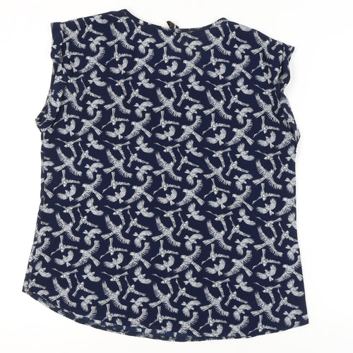 Izabel London Women's Blue Bird Blouse Size 16